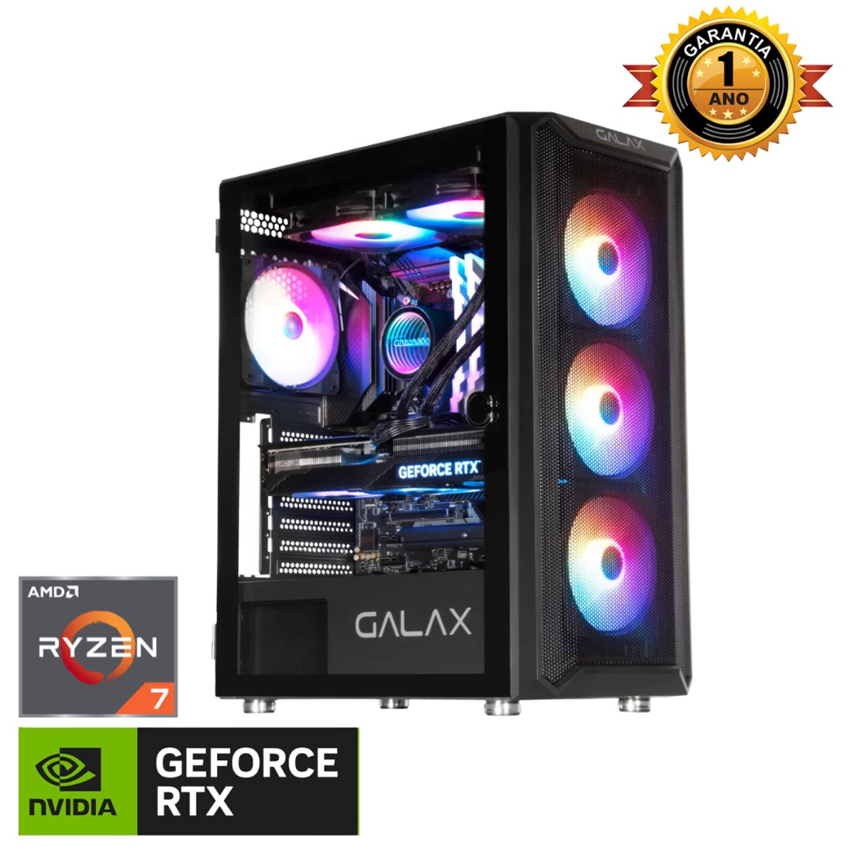 AMD CORP - PC GAMER AMD Ryzen 7 5800X, RTX 5060TI, 16 GB RAM, 1 TB SSD M.2, A520