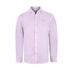 ROCKFORD - Camisa Lino Orgánico Lila Linen Hombre
