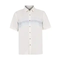 ROCKFORD - Camisa Lino Orgánico Beige Linenstripe Hombre