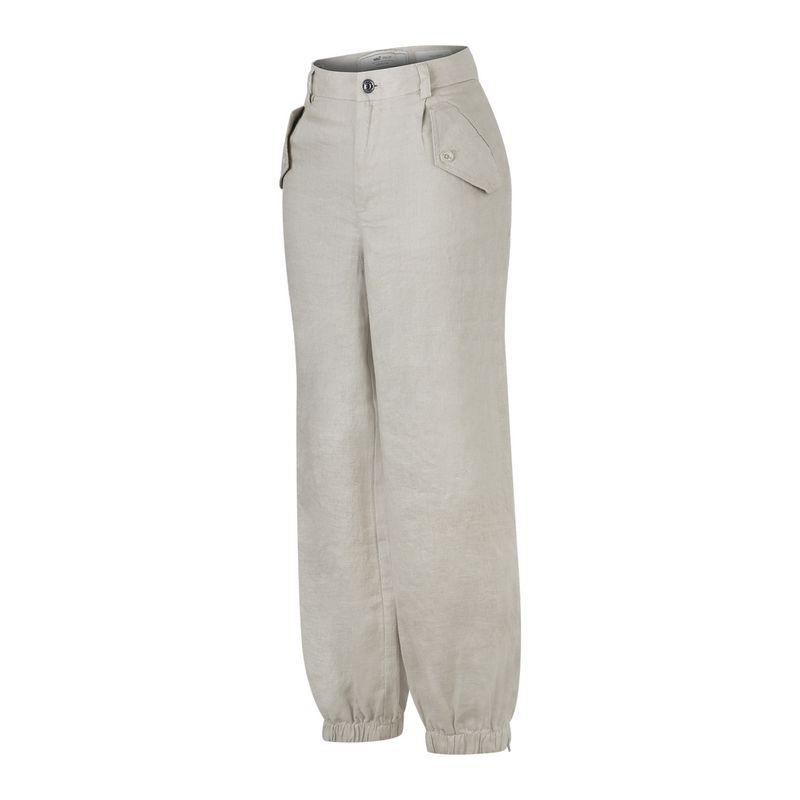 ROCKFORD - Pantalón Lino Orgánico Beige Blake Mujer ROCKFORD