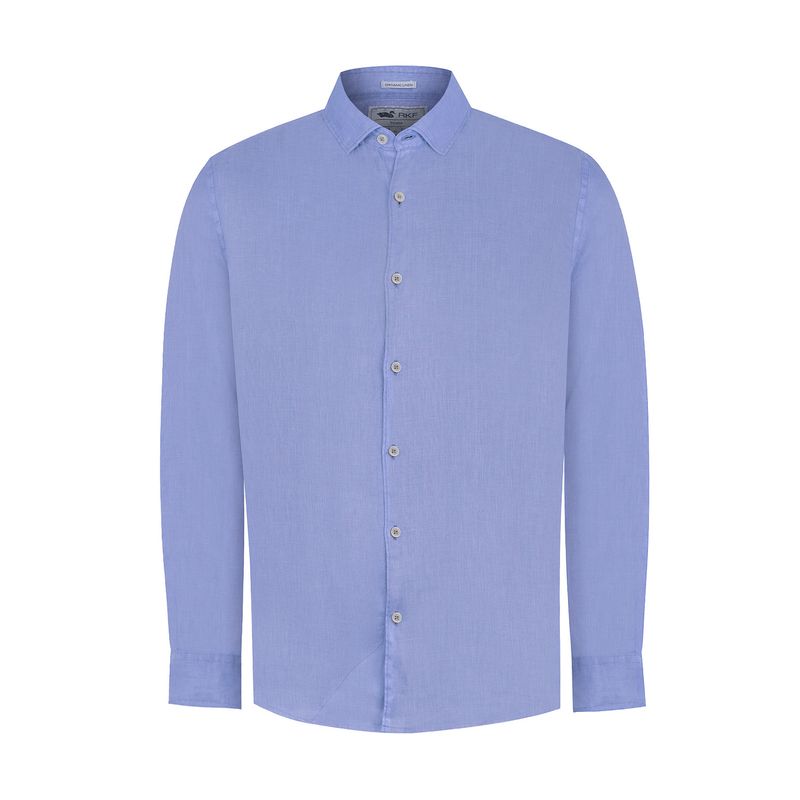 ROCKFORD - Camisa Lino Azul Marino Linenpro Hombre ROCKFORD