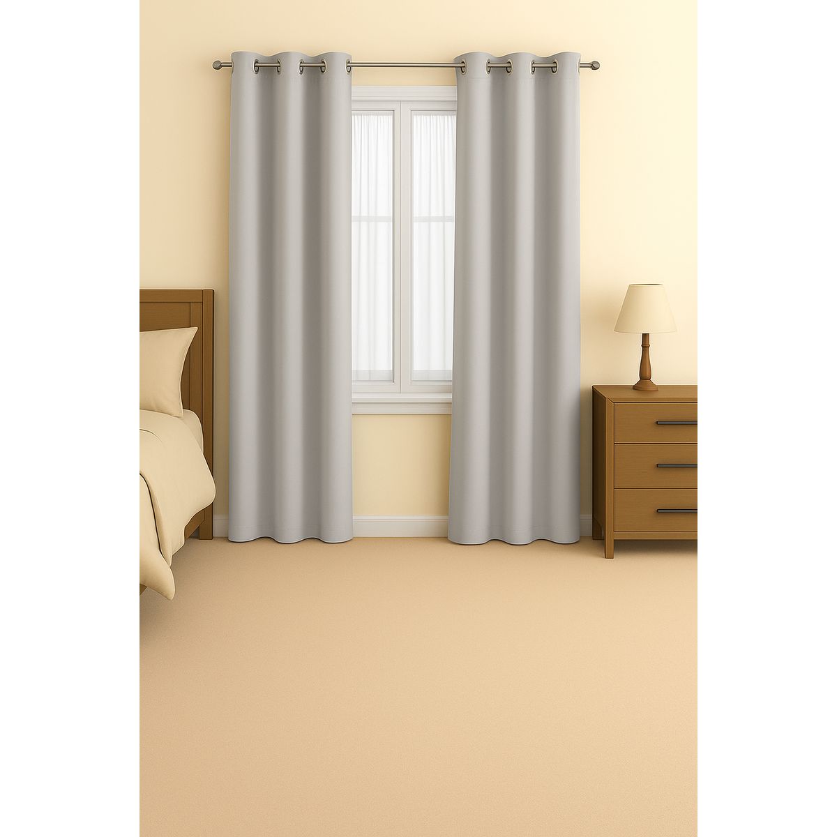 CLEMS CORTINAS - Pack 2 Cortina Tradicional 100% Blackout Marfil
