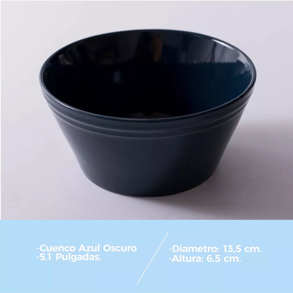 GENERICO - Pocillo Bowl Cuenco De Cerámica Cónico Negro 130x65mm X6