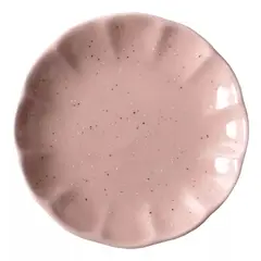 GENERICO - Plato Cerámica Rosado Para Salsa Soya Pebre 88x15mm X6.