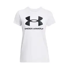 UNDER ARMOUR - Polera manga corta Rival mujer Blanco
