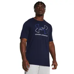 UNDER ARMOUR - Polera manga corta hombre AZUL MARINO