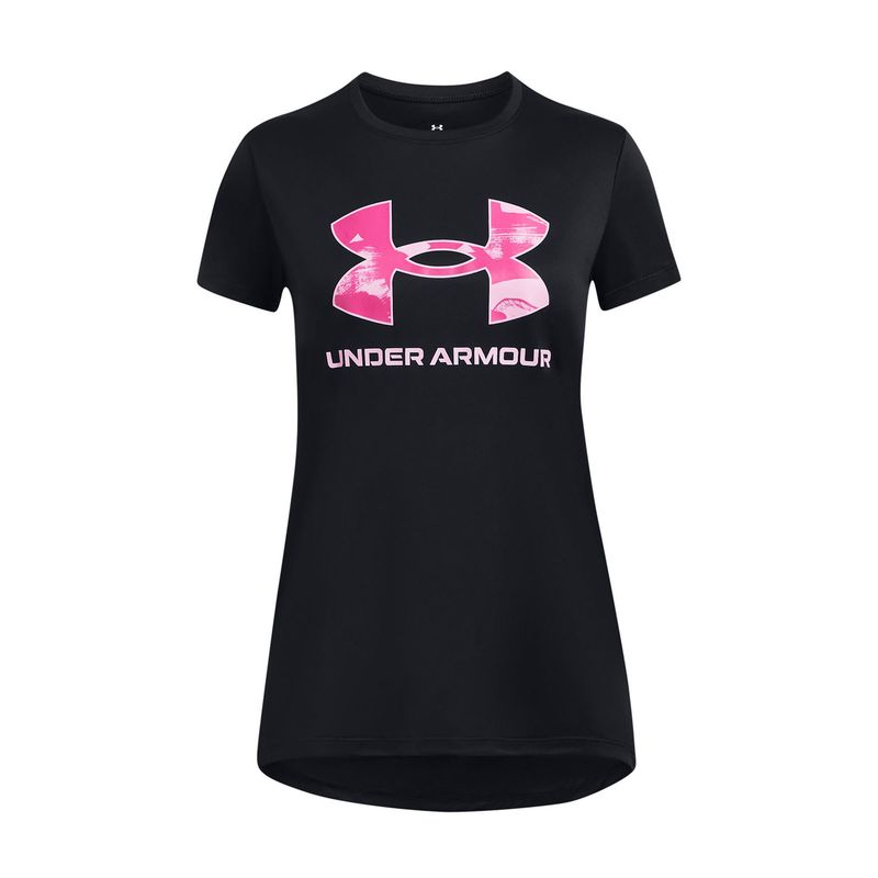 UNDER ARMOUR - Polera manga corta Tech para niña Negro UNDER ARMOUR