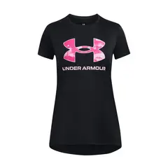 UNDER ARMOUR - Polera manga corta Tech para niña Negro