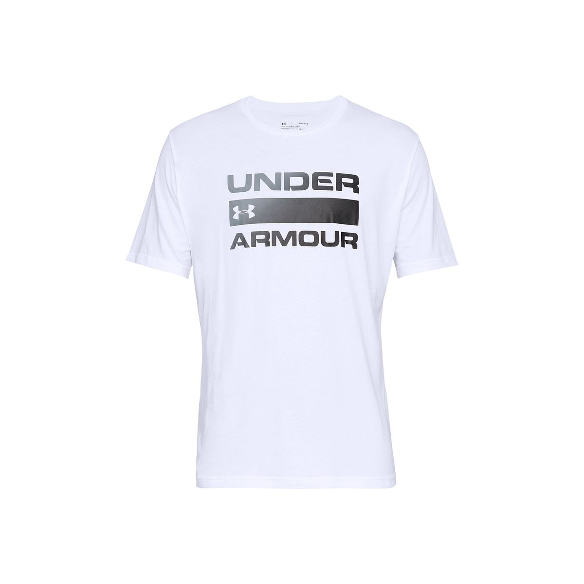 UNDER ARMOUR - Polera manga crta TeamWrdmrk hombre Blanco UNDER ARMOUR