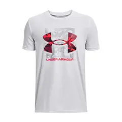 UNDER ARMOUR - Polera manga corta BoxLogoCamo niño Blanco UNDER ARMOUR.-