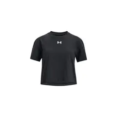 UNDER ARMOUR - Polera manga corta UA Crop para niña Negro