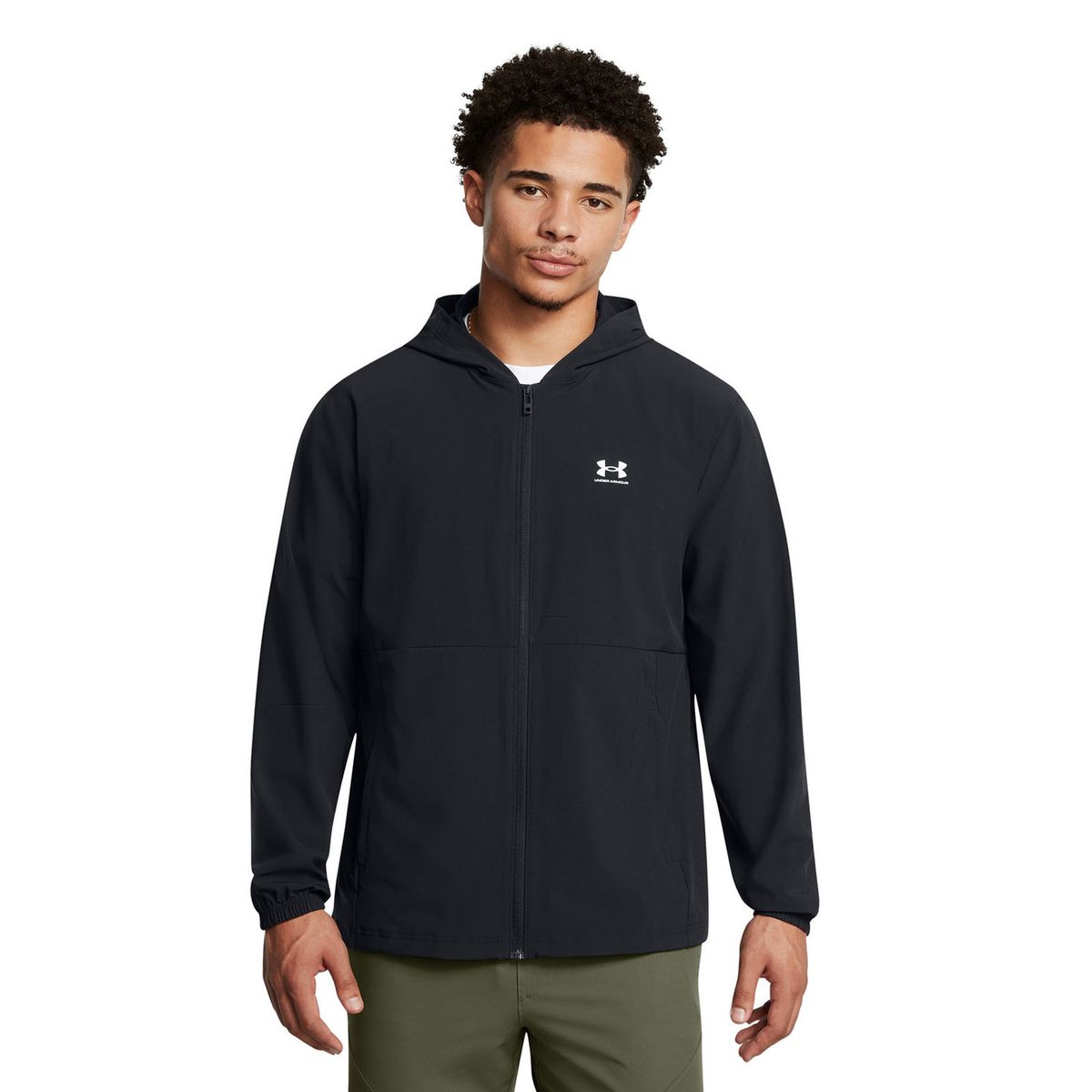UNDER ARMOUR - Cortavientos UA Vibe para hombre Negro UNDER ARMOUR
