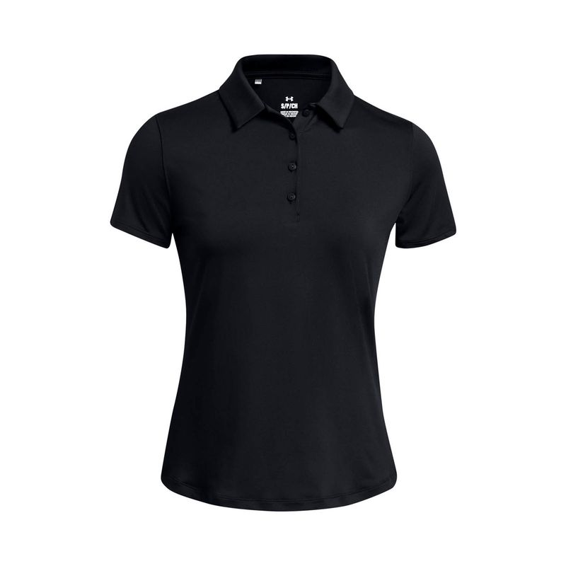 UNDER ARMOUR - Polo de manga corta Playoff mujer Negro UNDER ARMOUR