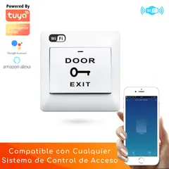 D MOTICA - Pulsador Botón De Salida-Control Acceso Manual y App Wifi Inteligente