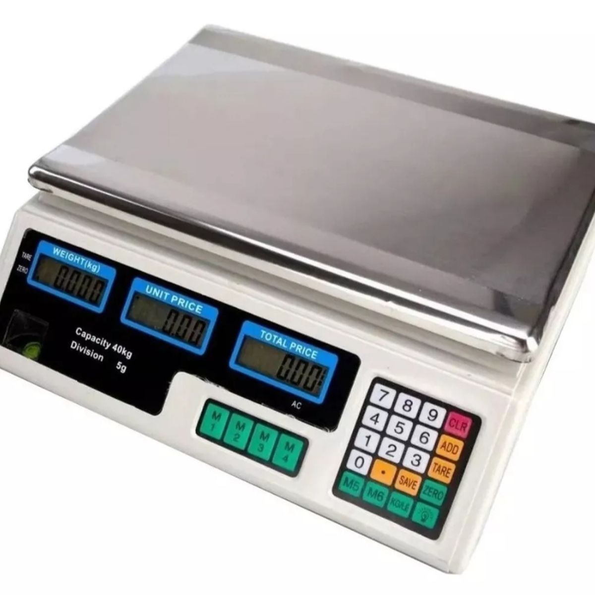 GENERICO - Báscula Comercial Digital Adkar 40kg 40kg Grisnegro