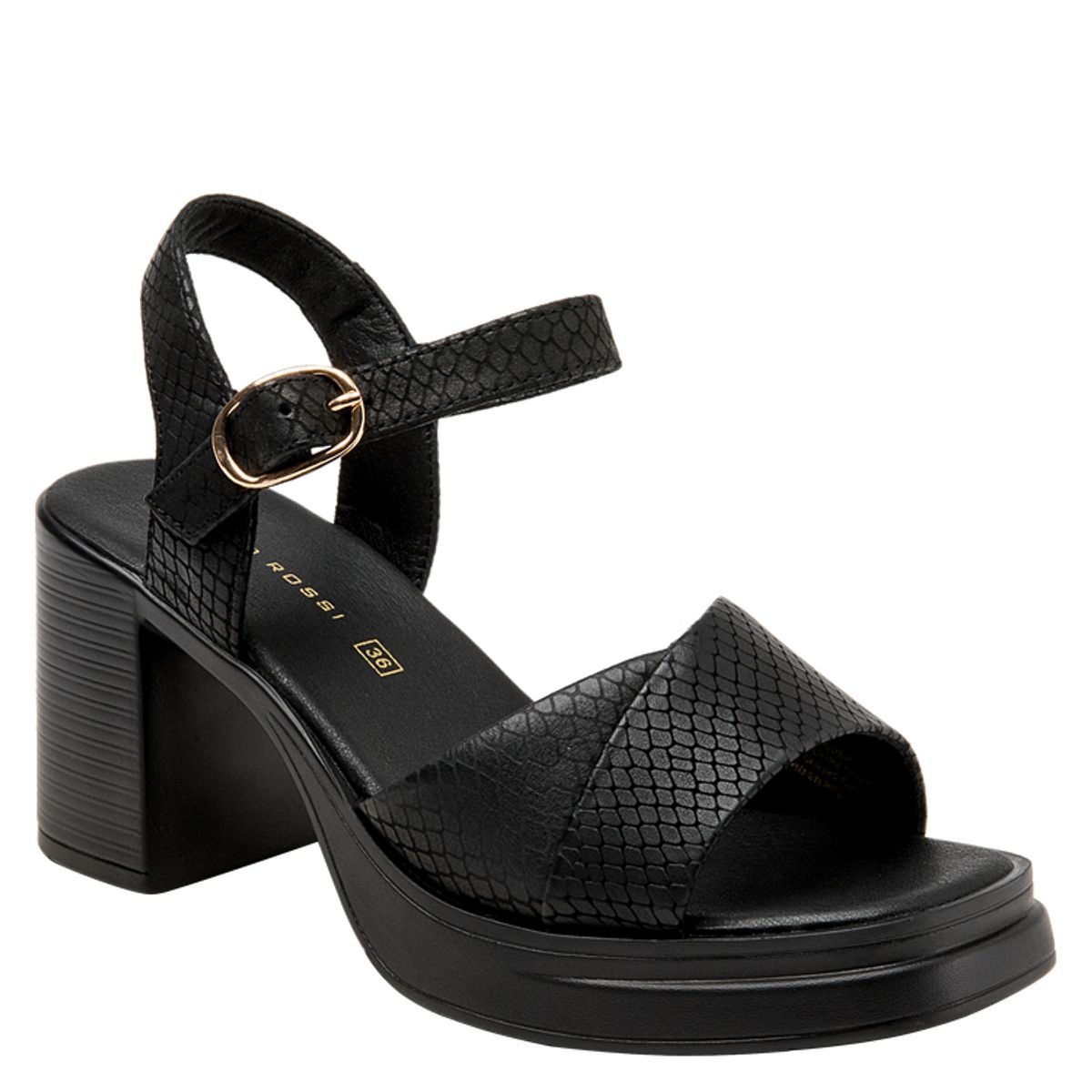 BRUNO ROSSI - Sandalia Casual Mujer Negro Bruno Rossi