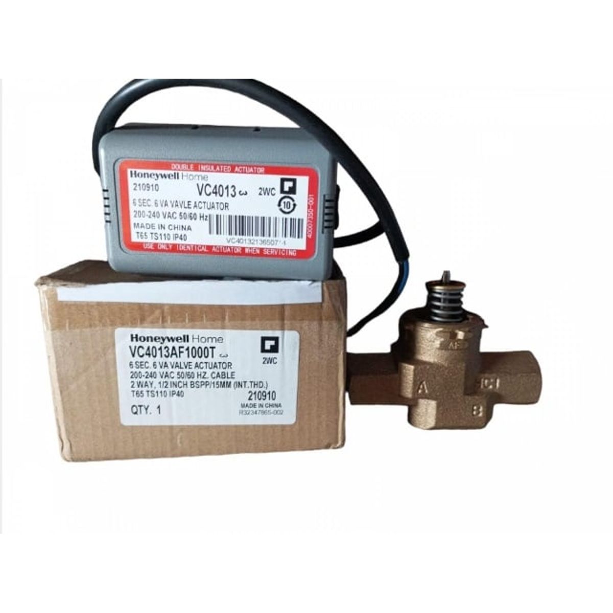 HONEYWELL - Valvula FAN COIL 2 vias 1/2" 220V 3 cables HONEYWELL