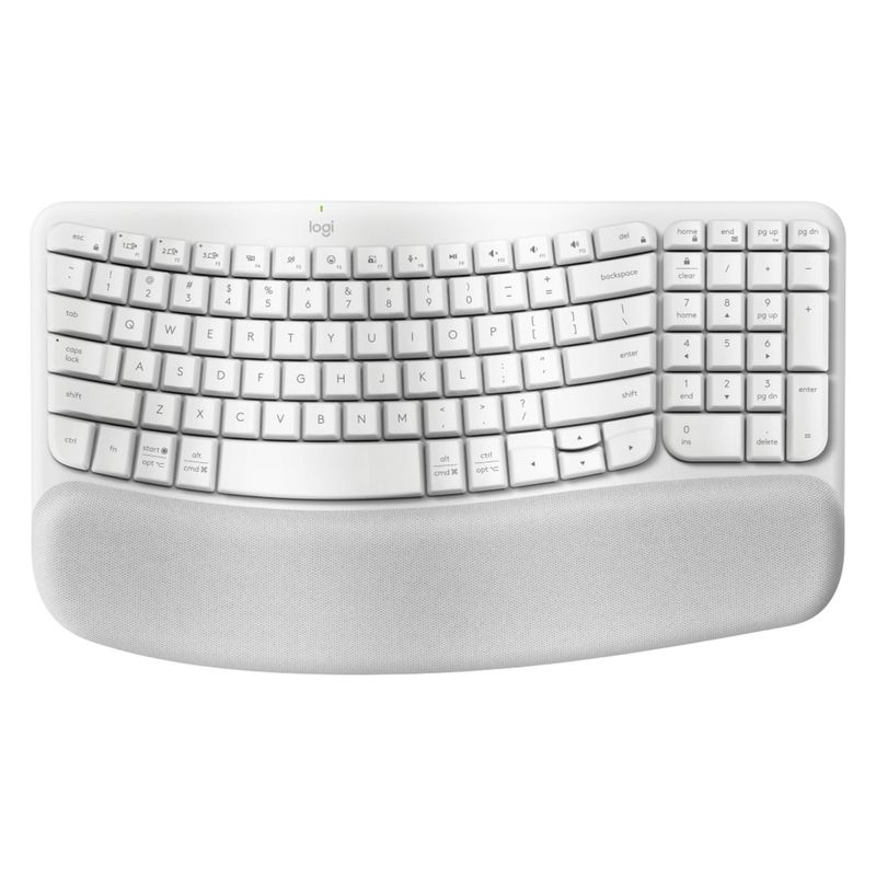 LOGITECH - Teclado Wave Key RF Inalámbrico + Bluetooth QWERTY Español Blanco
