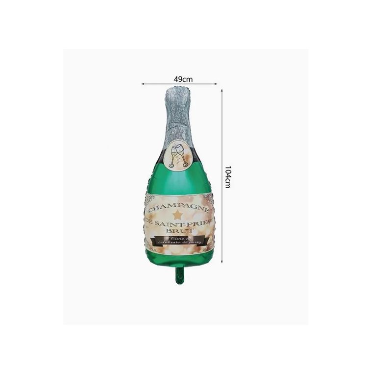 GENERICO - Globo Botella Verde Menta 49x104cm