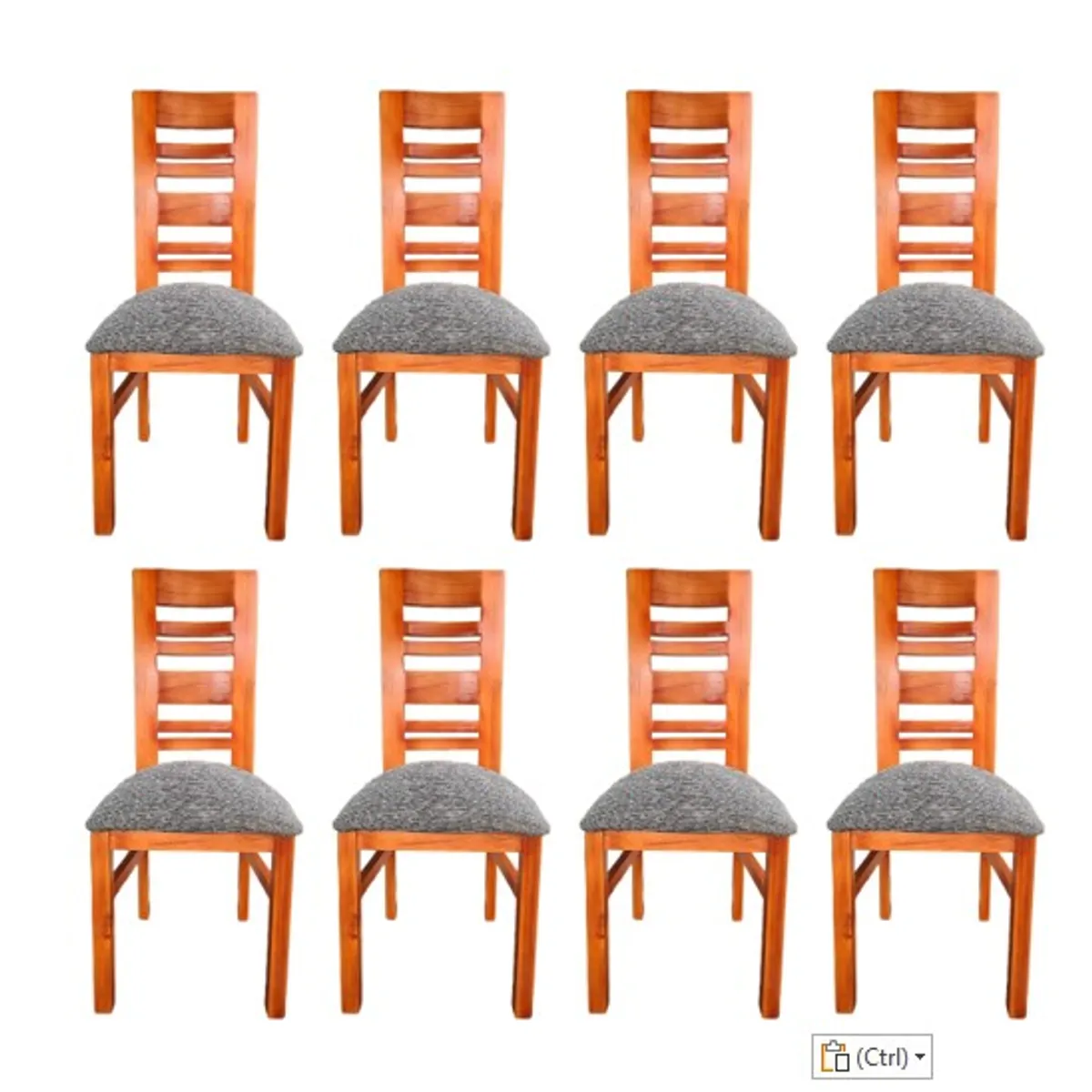 GENERICO - Pack 8 sillas Florencia Koliat caramelo