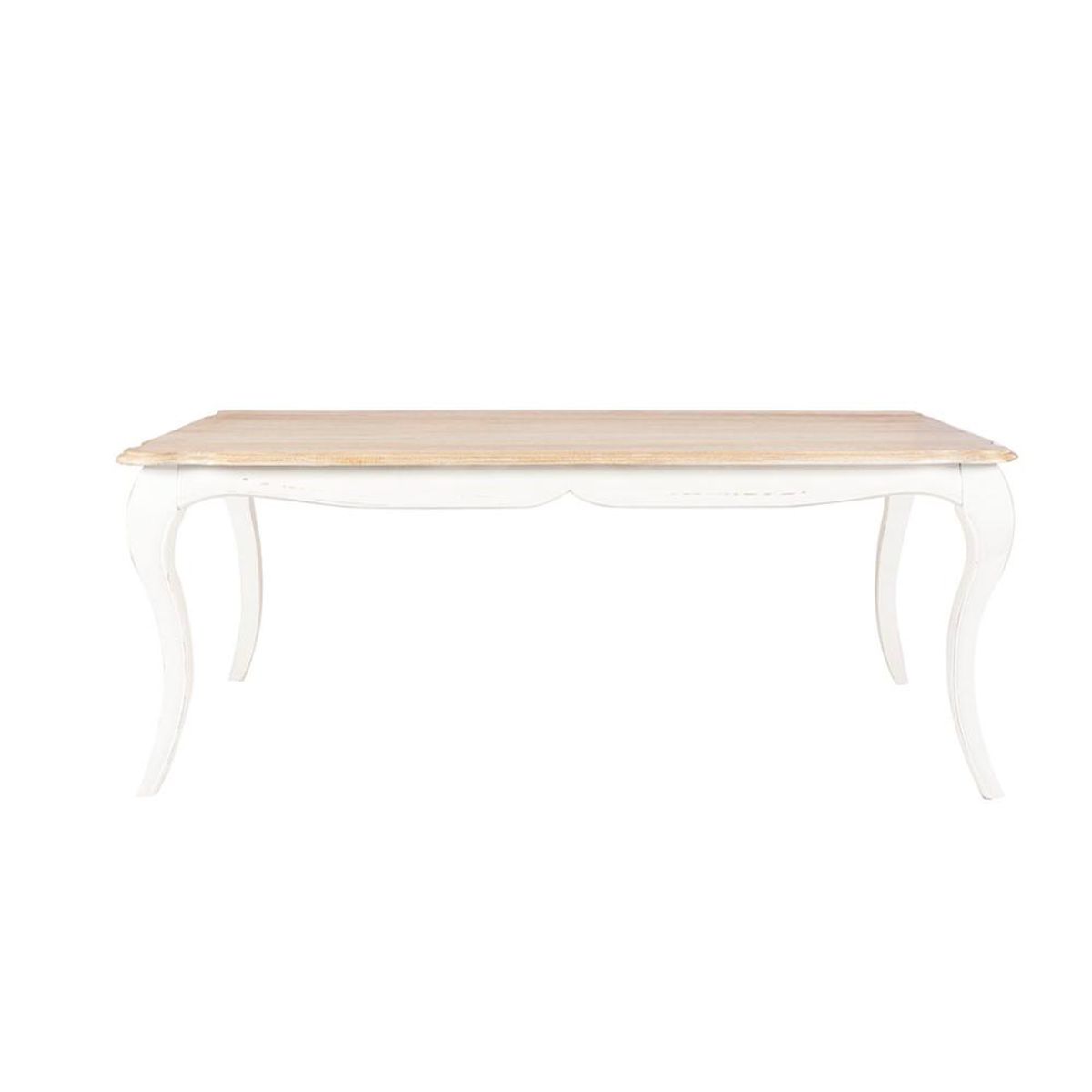SPAZZIO - Mesa comedor  Vittoria rectangular blanca + 4 sillas Retro albayalde