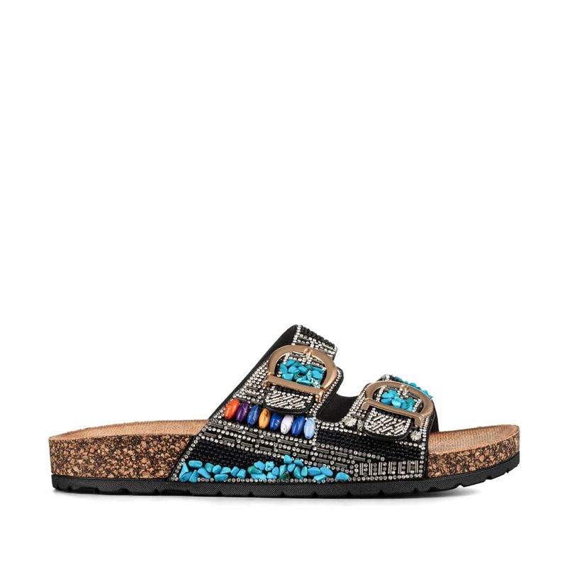 WEIDE - Sandalia  Casual Moda Clasico Mujer con Pedrería Weide LT137