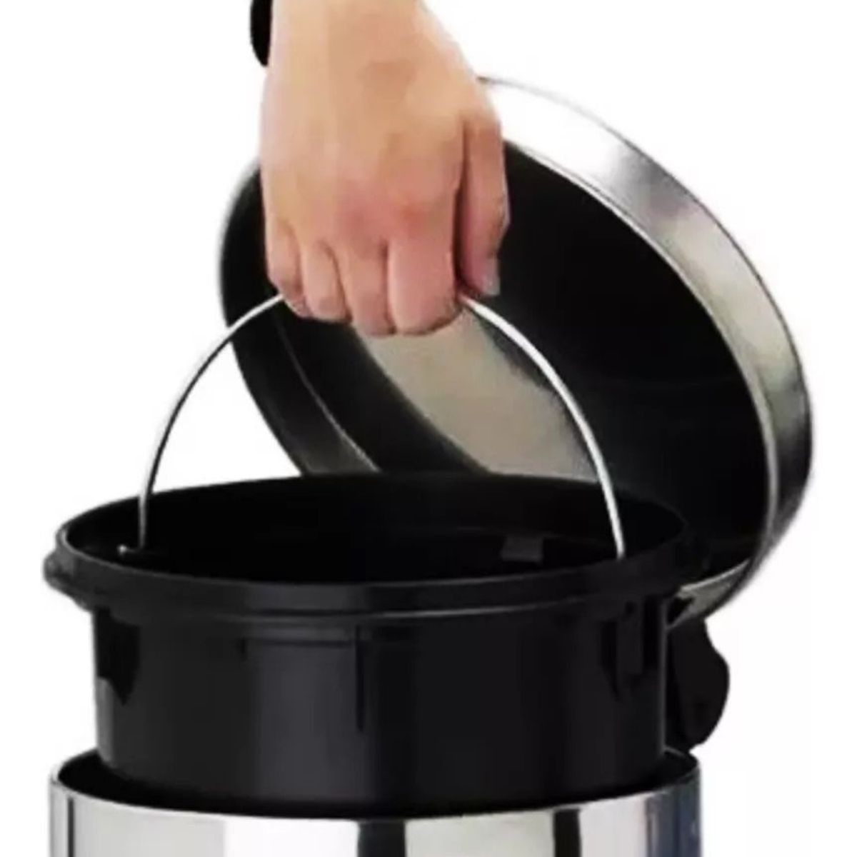 TAUMM - Basurero Papelero Pedal 8 Litros Acero Inoxidable Taumm