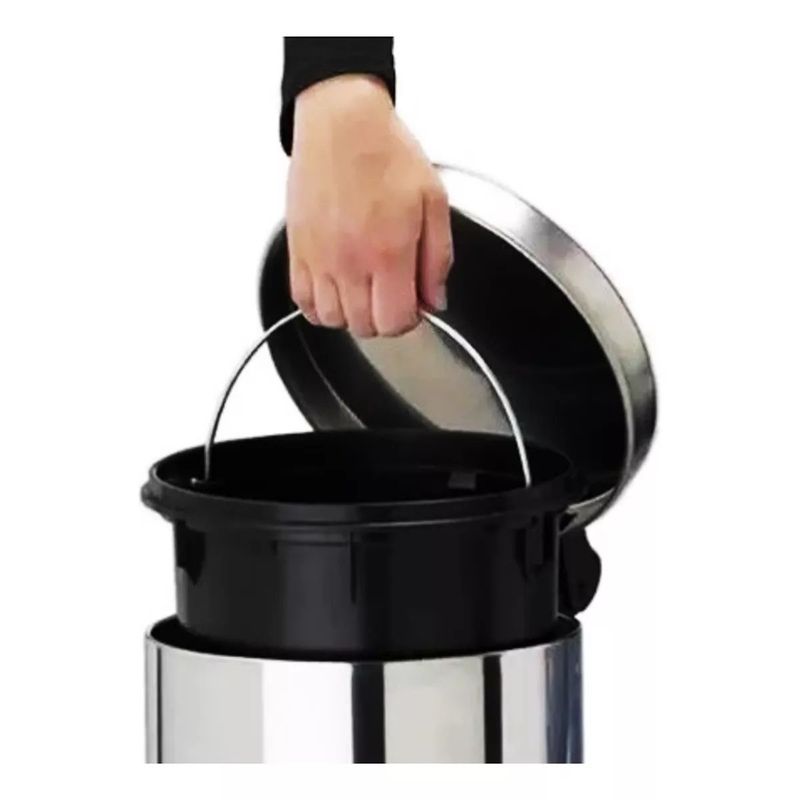 TAUMM - Basurero Papelero Pedal 8 Litros Acero Inoxidable Taumm