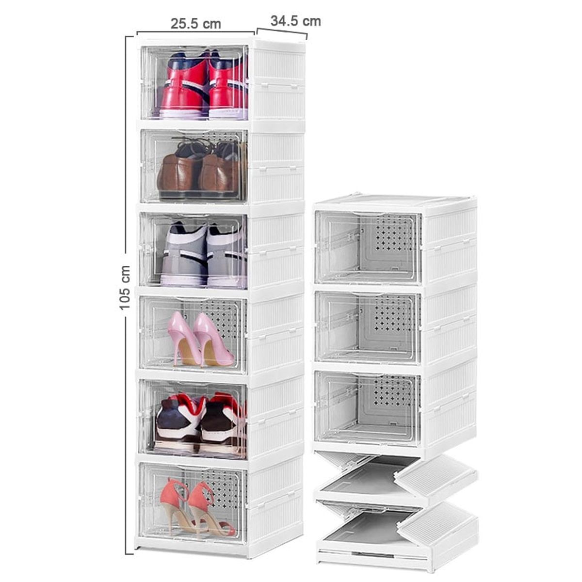 GENERICO - Zapatero Vertical Plegable 6 Pares- Organizador de Zapatos