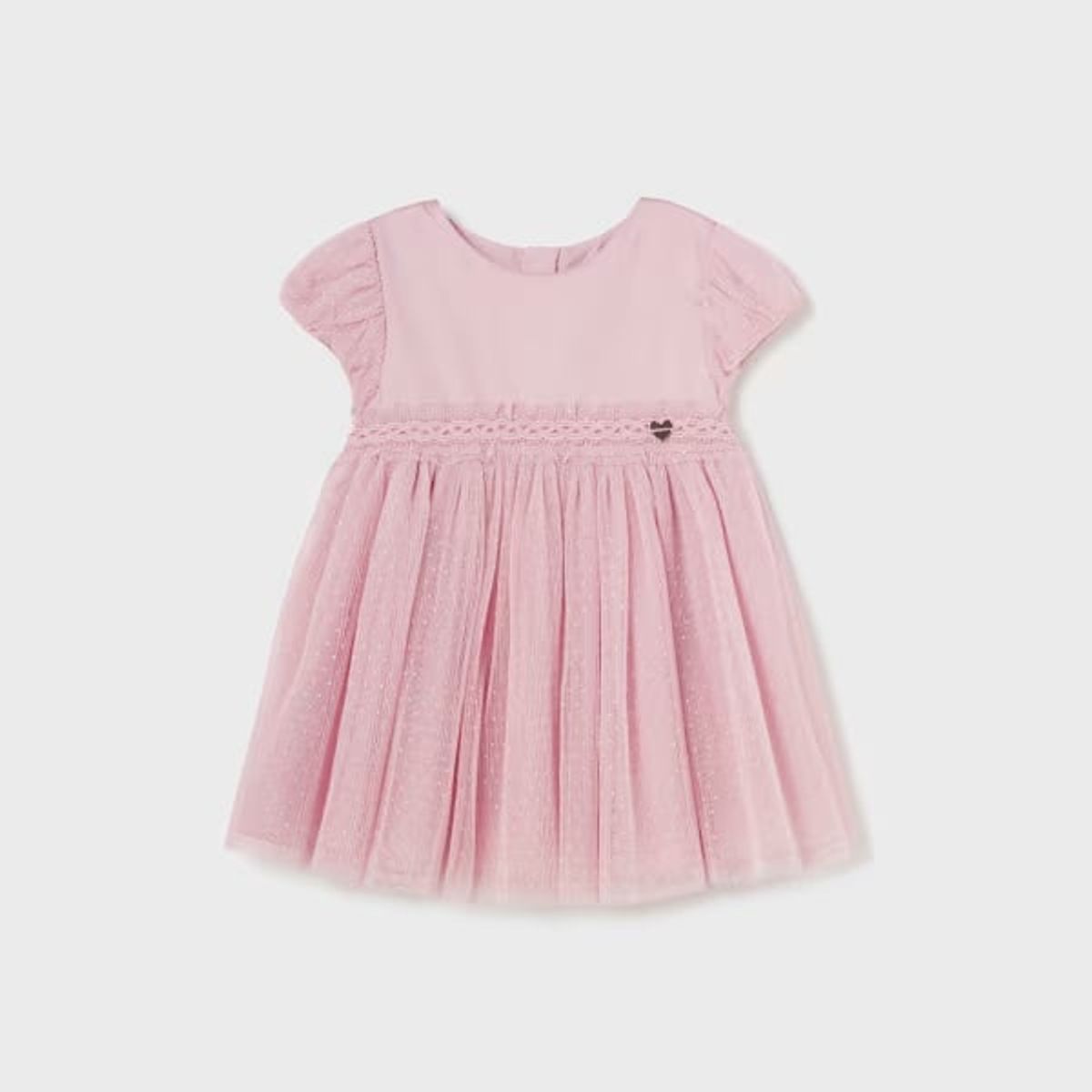 MAYORAL - Vestido combinado tul plisado bebé