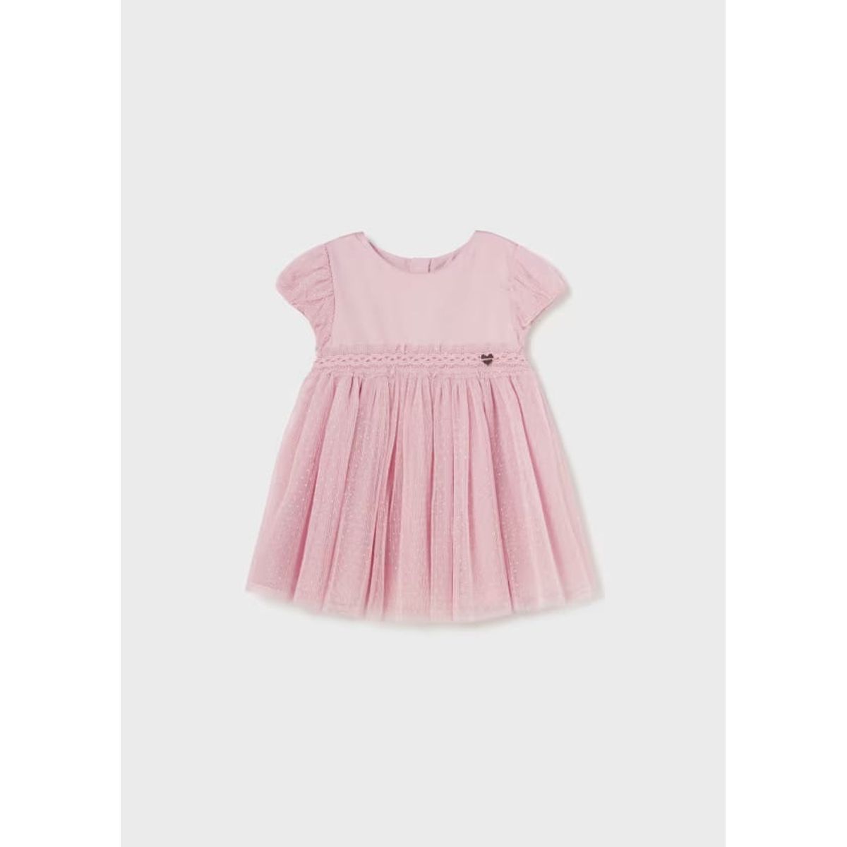 MAYORAL - Vestido combinado tul plisado bebé