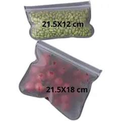 GENERICO - Bolsa de Almacenamiento de Alimentos Reutilizable - Multicolor - 21.5x18