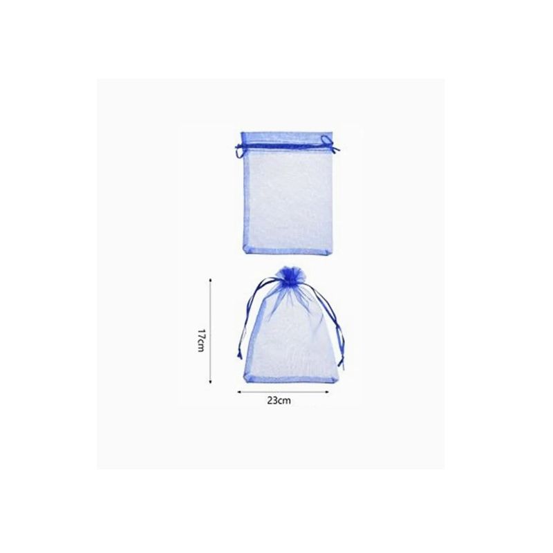 GENERICO - Bolsa de Organza Azul 17x23cm