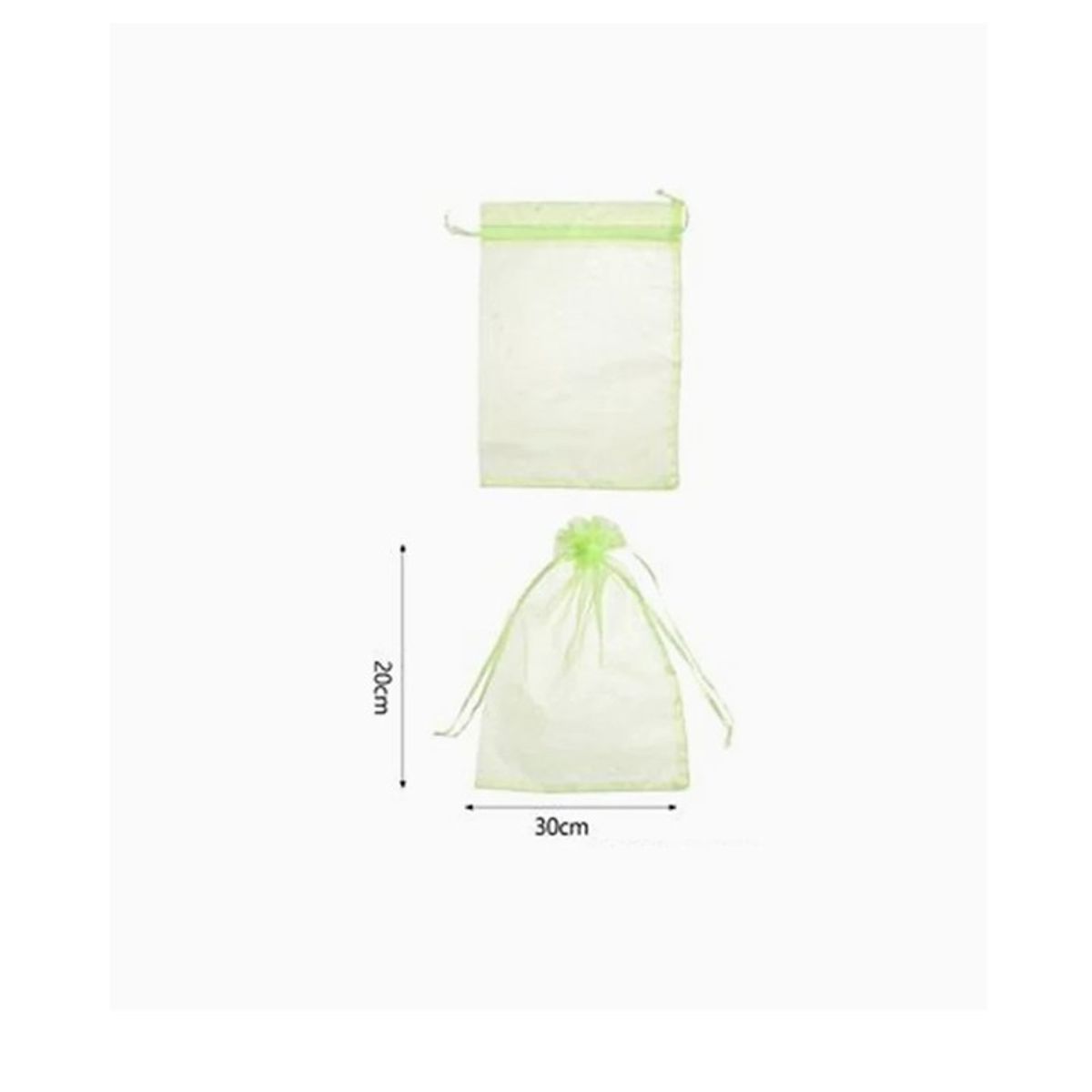 GENERICO - Bolsa de Organza Verde 20x30cm