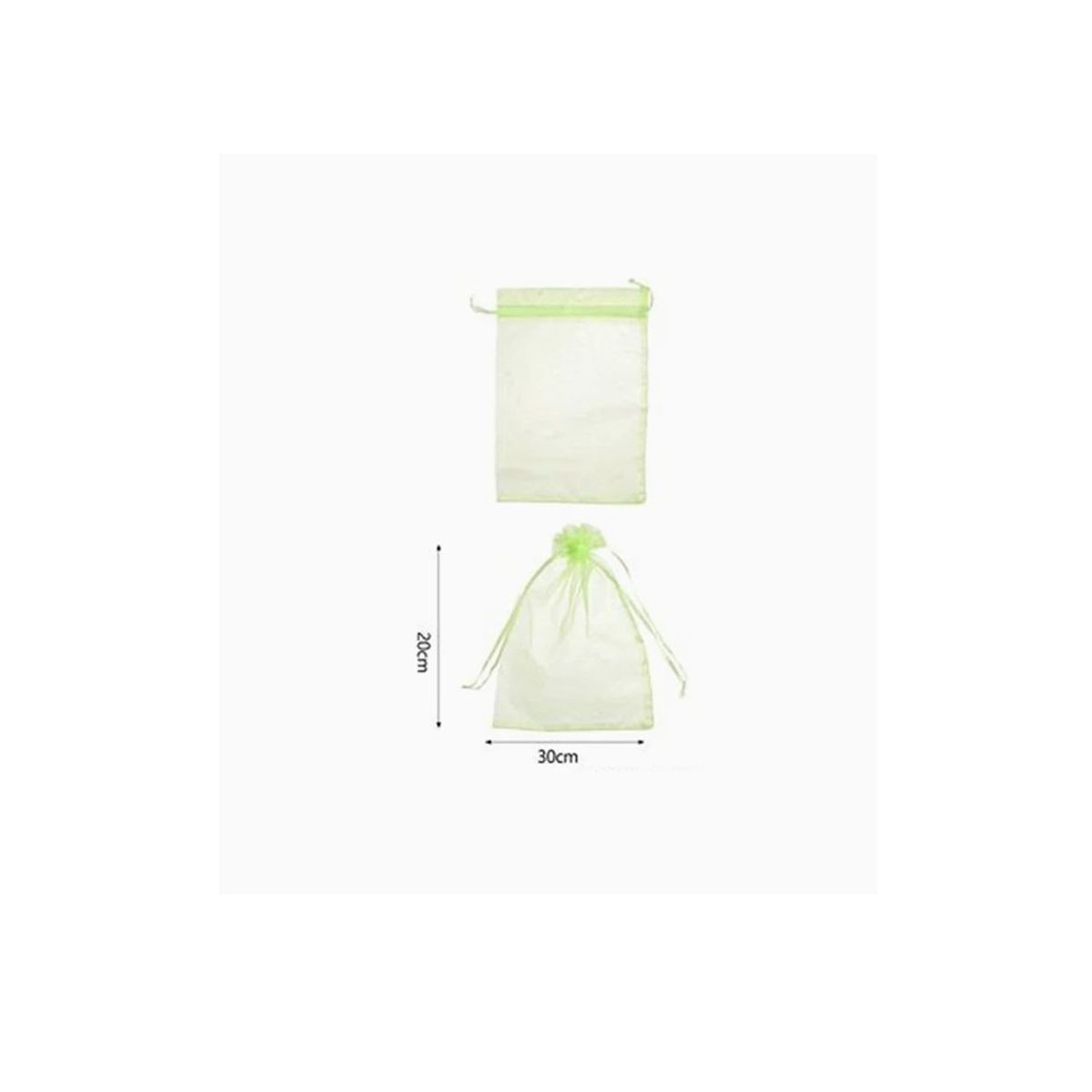 GENERICO - Bolsa de Organza Verde 20x30cm