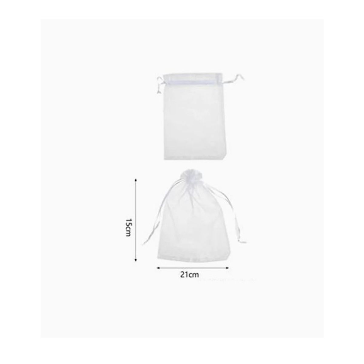 GENERICO - Bolsa de Organza Blanco 15x21cm