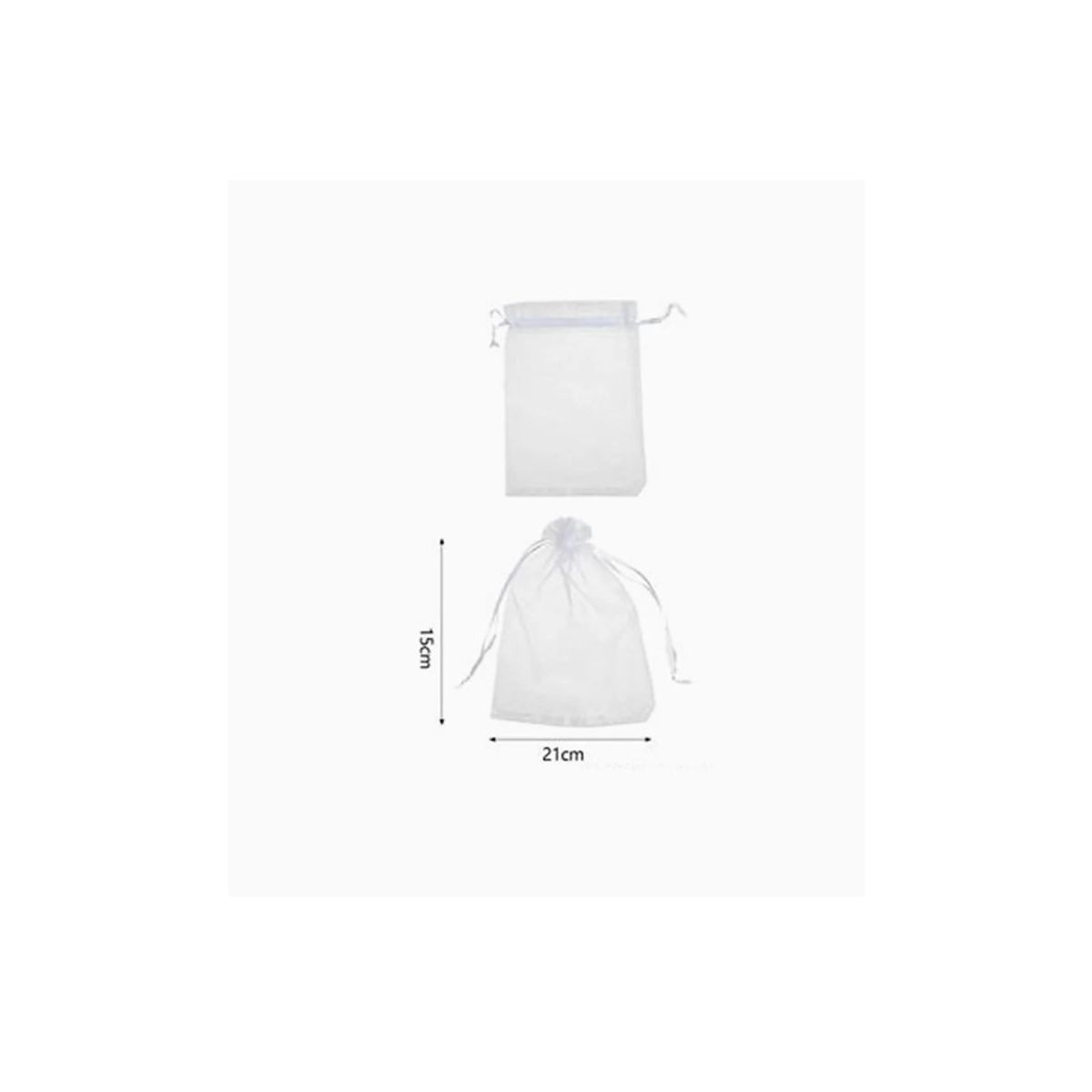 GENERICO - Bolsa de Organza Blanco 15x21cm