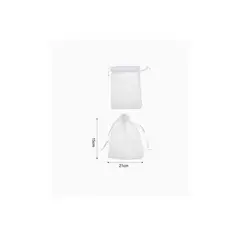 GENERICO - Bolsa de Organza Blanco 15x21cm