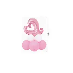GENERICO - Set Globos Corazón Rosa 120cm