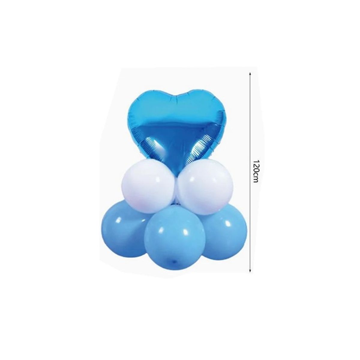 GENERICO - Set Globos Corazón Azul 120cm