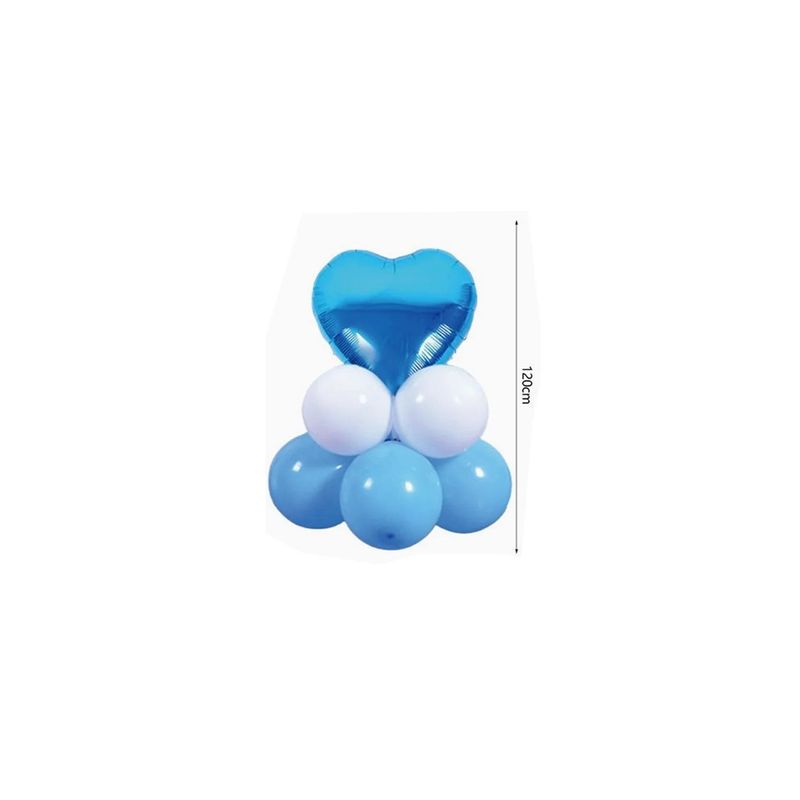 GENERICO - Set Globos Corazón Azul 120cm