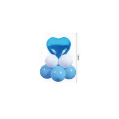 GENERICO - Set Globos Corazón Azul 120cm