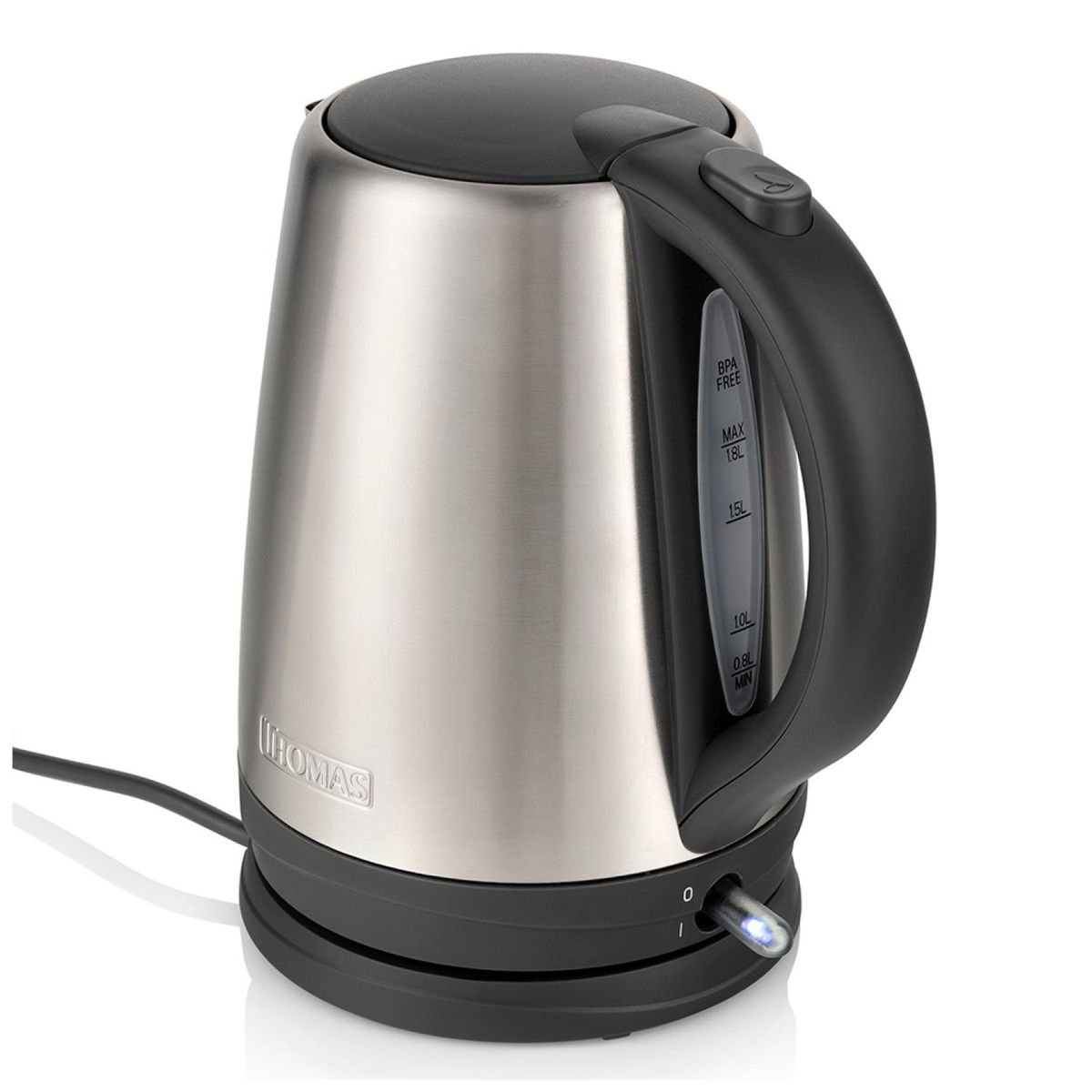 THOMAS - Hervidor Electrico 1800ml 2200W Acero Inoxidable TH-5408i