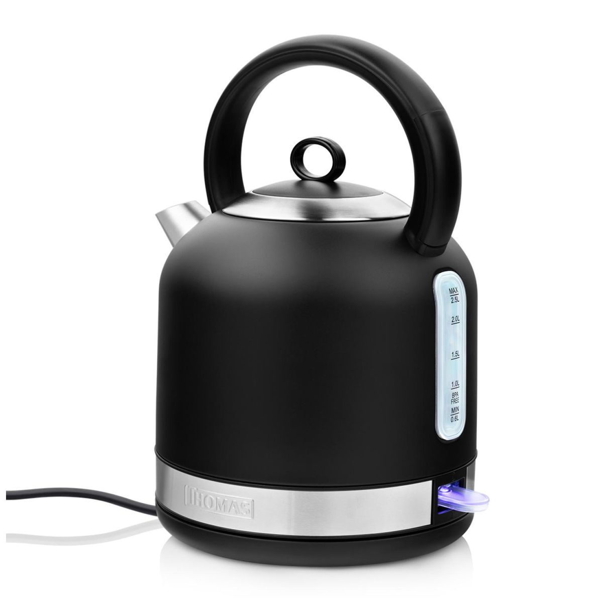 THOMAS - Hervidor Electrico 2500ml 2200W Negro Mate TH-6510N Thomas