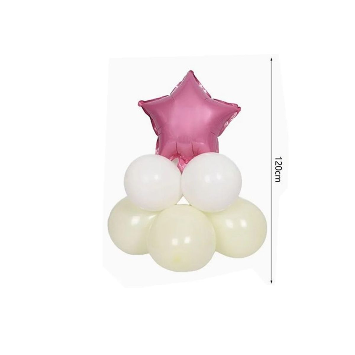 GENERICO - Set Globos Estrella Rosa 120cm