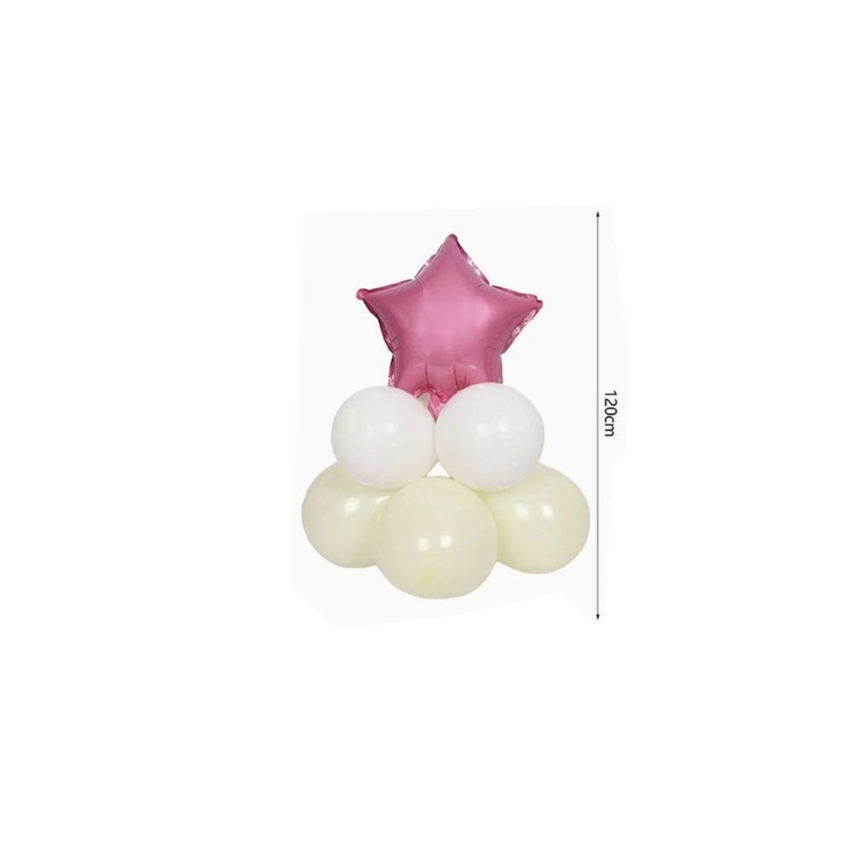 GENERICO - Set Globos Estrella Rosa 120cm