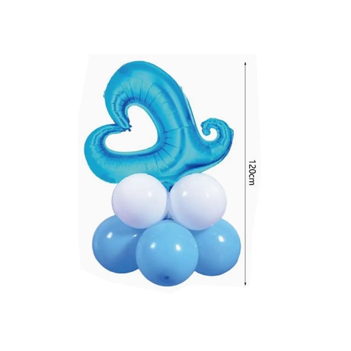 GENERICO - Set de Globos Corazón 120cm