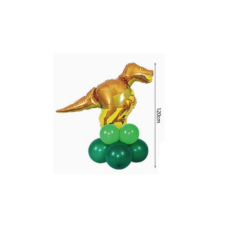 GENERICO - Set de Globos Dino Dorado Con Verde120cm