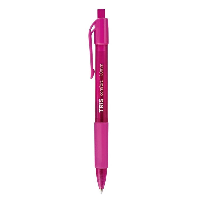 TRIS - Bolígrafo Retráctil Comfort 10mm Rosado