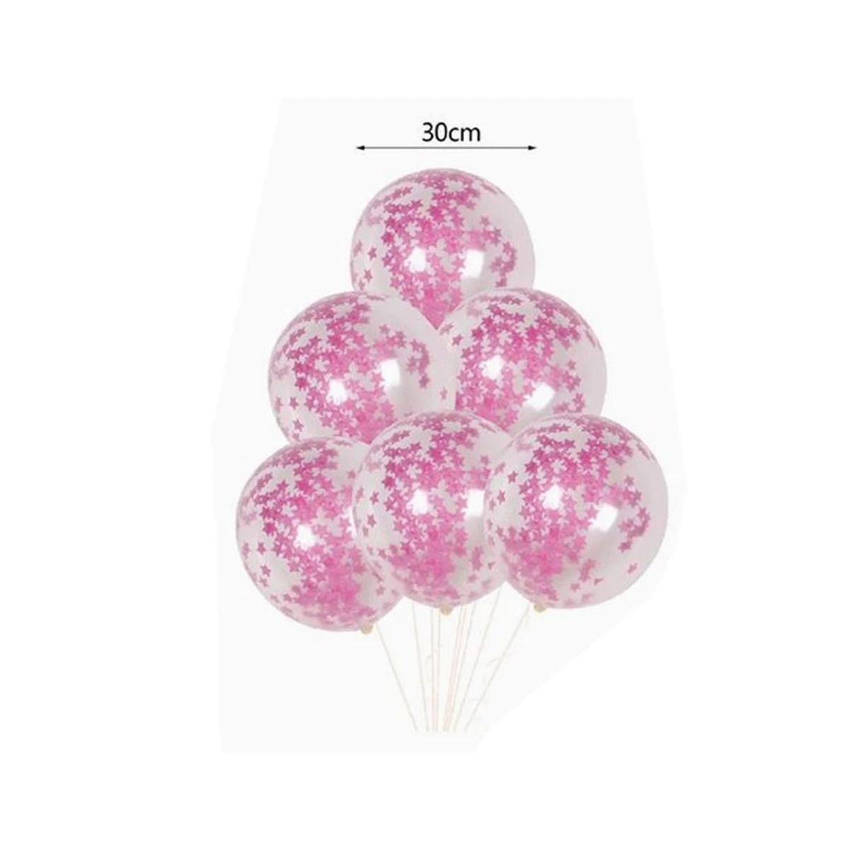 GENERICO - Set Globos Confeti Rosa 30cm